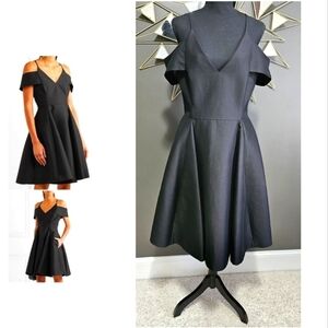 NWT Halston Heritage Collection Cold Shoulder Swing Dress